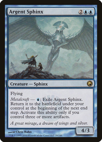 Argent Sphinx [Scars of Mirrodin] Magic: The Gathering
