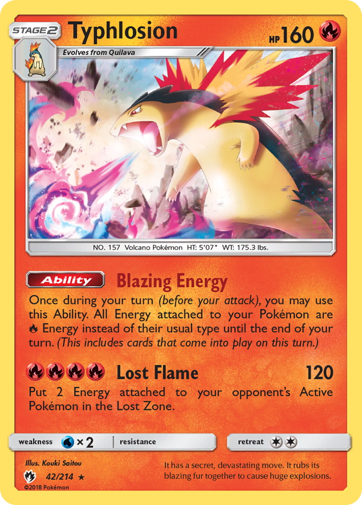 Typhlosion (42/214) [Sun & Moon: Lost Thunder] Pokémon