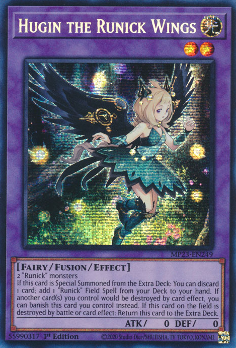 Hugin the Runick Wings [MP23-EN249] Prismatic Secret Rare Yu-Gi-Oh!