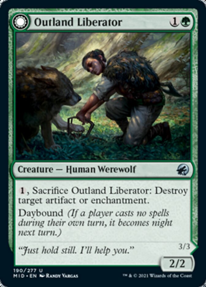 Outland Liberator // Frenzied Trapbreaker [Innistrad: Midnight Hunt] Magic: The Gathering