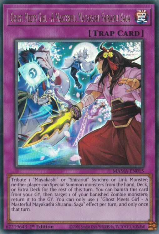 Ghost Meets Girl - A Masterful Mayakashi Shiranui Saga [MAMA-EN015] Ultra Rare Yu-Gi-Oh!