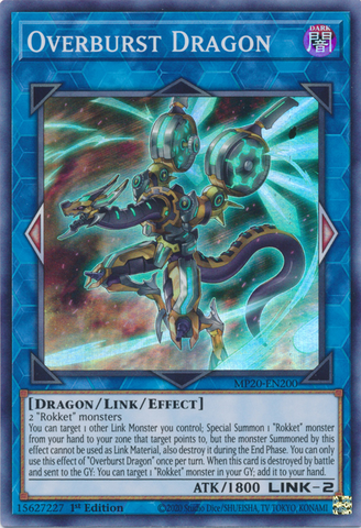 Overburst Dragon [MP20-EN200] Super Rare Yu-Gi-Oh!