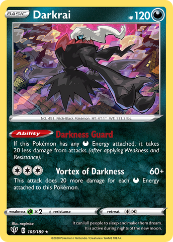 Darkrai (105/189) [Sword & Shield: Darkness Ablaze] Pokémon