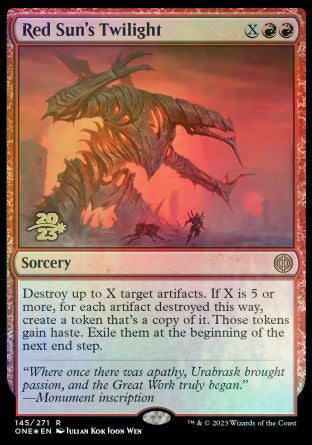 Red Sun's Twilight [Phyrexia: All Will Be One Prerelease Promos] Magic: The Gathering