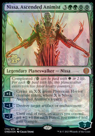 Nissa, Ascended Animist [Phyrexia: All Will Be One Prerelease Promos] Magic: The Gathering