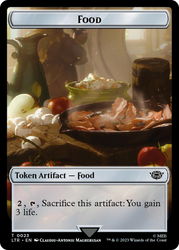 Spirit // Food (0023) Double-Sided Token (Surge Foil) [The Lord of the Rings: Tales of Middle-Earth Tokens] Magic: The Gathering