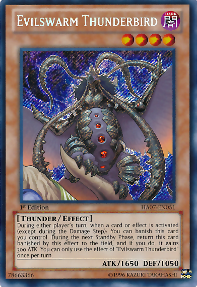 Evilswarm Thunderbird [HA07-EN051] Secret Rare Yu-Gi-Oh!