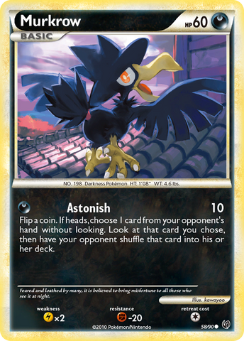Murkrow (58/90) [HeartGold & SoulSilver: Undaunted] Pokémon