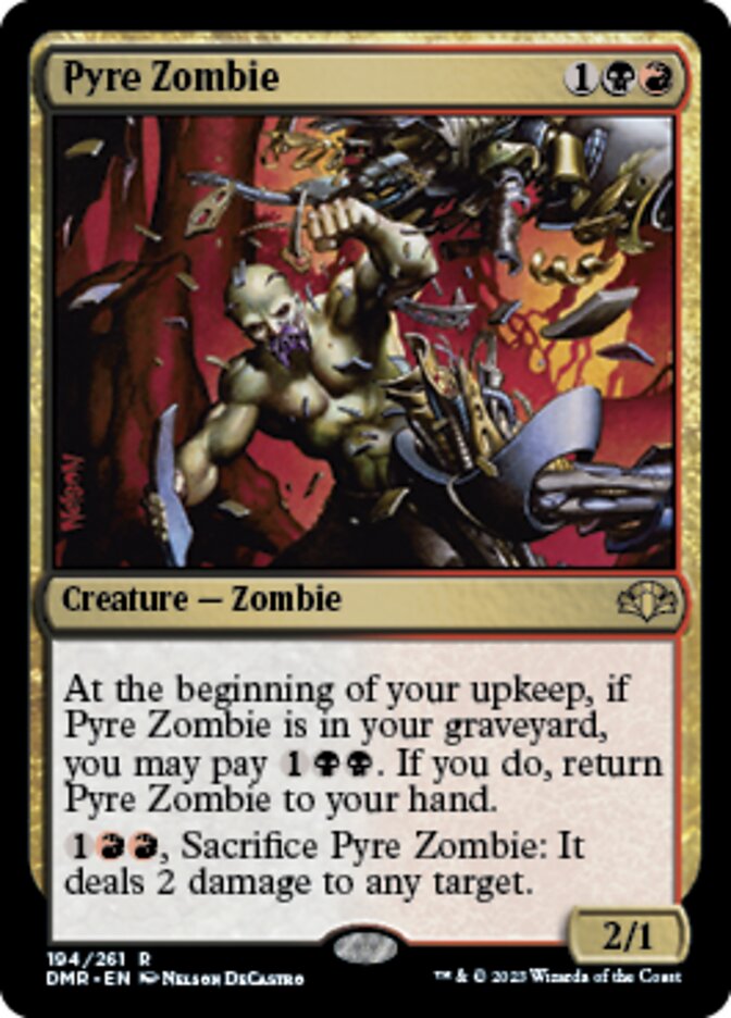 Pyre Zombie [Dominaria Remastered] Magic: The Gathering