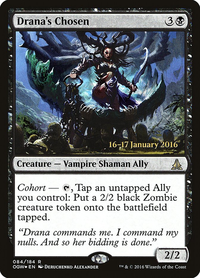 Drana's Chosen [Oath of the Gatewatch Prerelease Promos] Magic: The Gathering