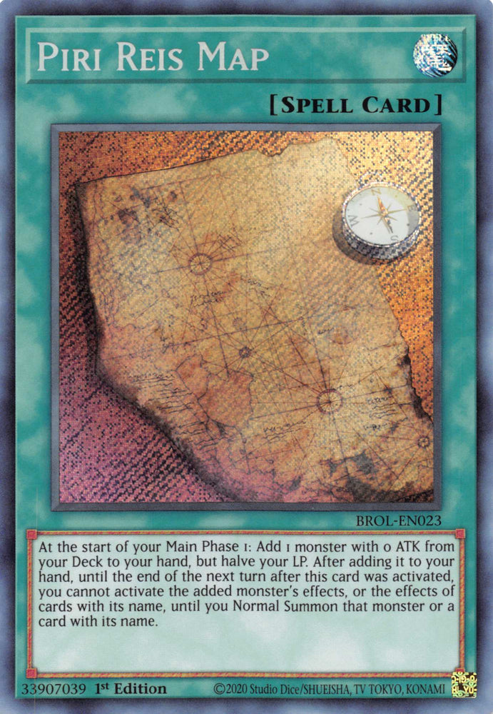 Piri Reis Map [BROL-EN023] Secret Rare Yu-Gi-Oh!