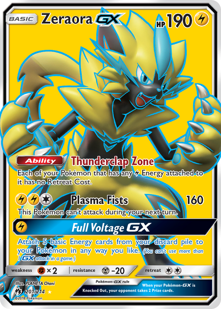 Zeraora GX (201/214) [Sun & Moon: Lost Thunder] Pokémon
