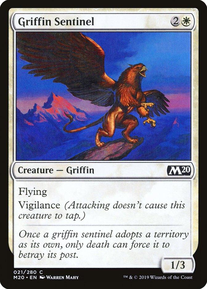 Griffin Sentinel [Core Set 2020] Magic: The Gathering