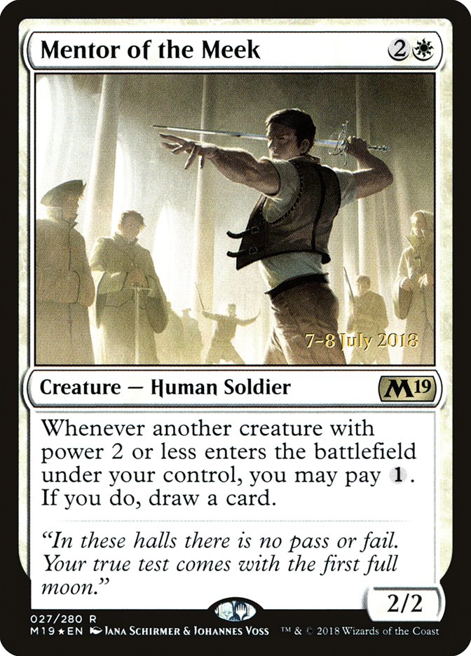 Mentor of the Meek [Core Set 2019 Prerelease Promos] Magic: The Gathering