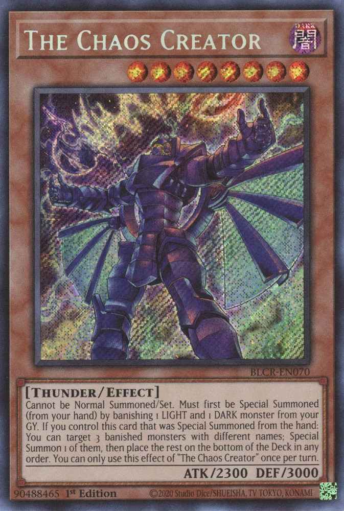 The Chaos Creator [BLCR-EN070] Secret Rare Yu-Gi-Oh!