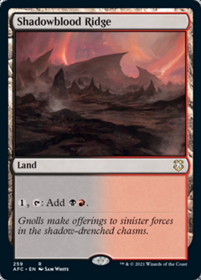 Shadowblood Ridge [Dungeons & Dragons: Adventures in the Forgotten Realms Commander] Magic: The Gathering