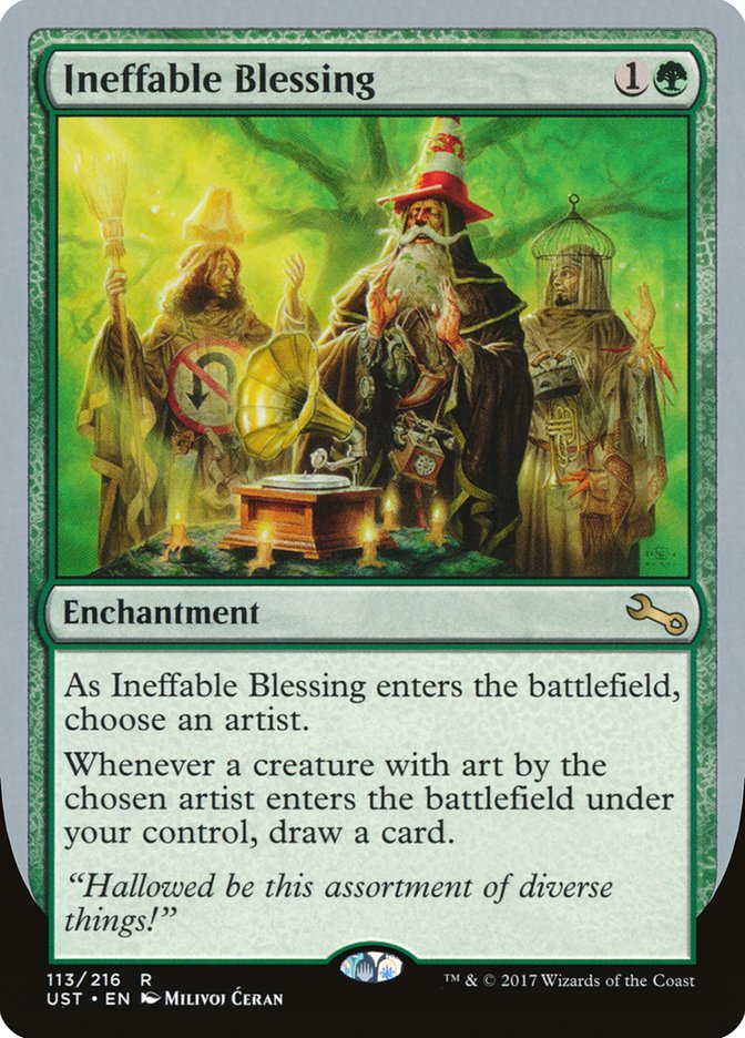 Ineffable Blessing ("choose an artist") [Unstable] Magic: The Gathering
