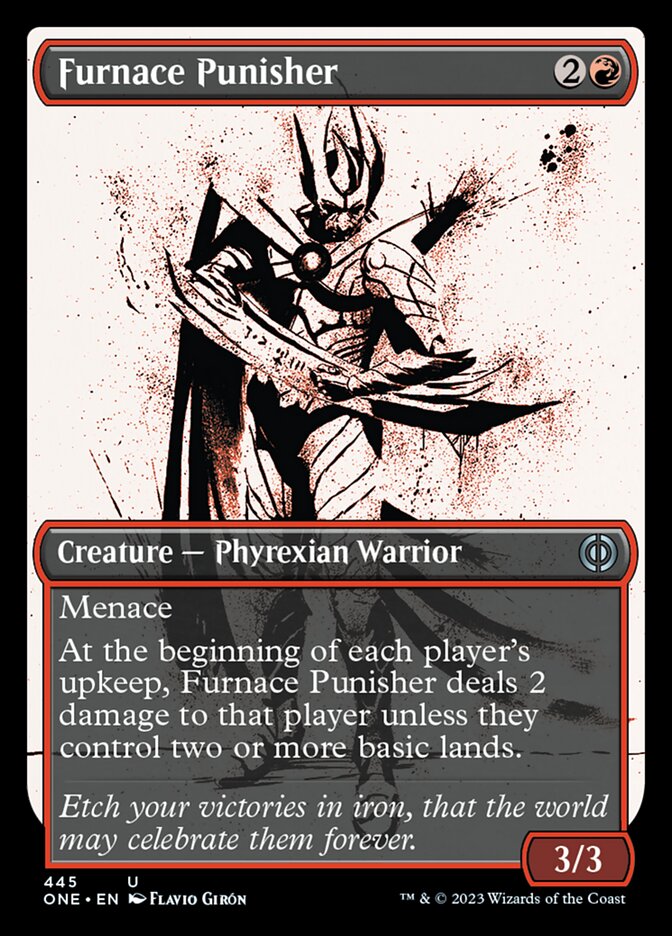 Furnace Punisher (Showcase Ichor Step-and-Compleat Foil) [Phyrexia: All Will Be One] Magic: The Gathering