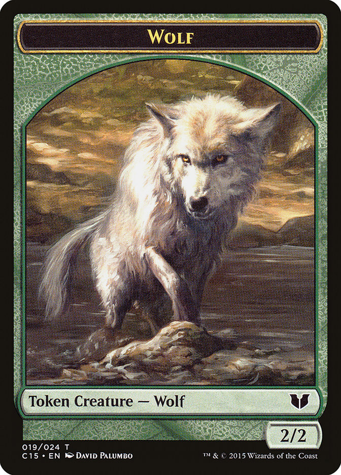 Wolf // Zombie Double-Sided Token [Commander 2015 Tokens] Magic: The Gathering