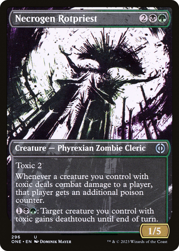 Necrogen Rotpriest (Borderless Ichor) [Phyrexia: All Will Be One] Magic: The Gathering