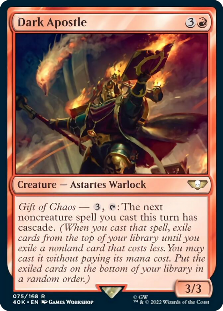 Dark Apostle (Surge Foil) [Warhammer 40,000] Magic: The Gathering