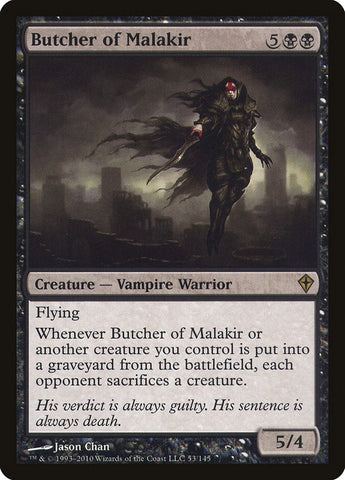Butcher of Malakir [Worldwake] Magic: The Gathering