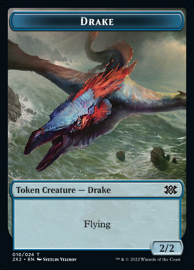 Drake // Soldier Double-Sided Token [Double Masters 2022 Tokens] Magic: The Gathering