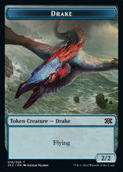 Drake // Knight Double-Sided Token [Double Masters 2022 Tokens] Magic: The Gathering