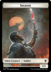 Soldier // Ogre Double-Sided Token [Murders at Karlov Manor Commander Tokens] Magic: The Gathering