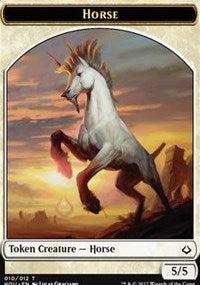 Horse // Warrior Double-Sided Token [Hour of Devastation Tokens] Magic: The Gathering