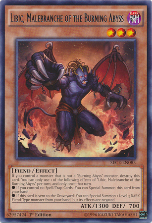 Libic, Malebranche of the Burning Abyss [SECE-EN083] Rare Yu-Gi-Oh!