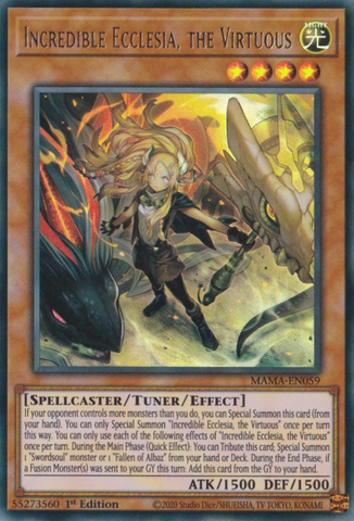 Incredible Ecclesia, the Virtuous [MAMA-EN059] Ultra Rare Yu-Gi-Oh!