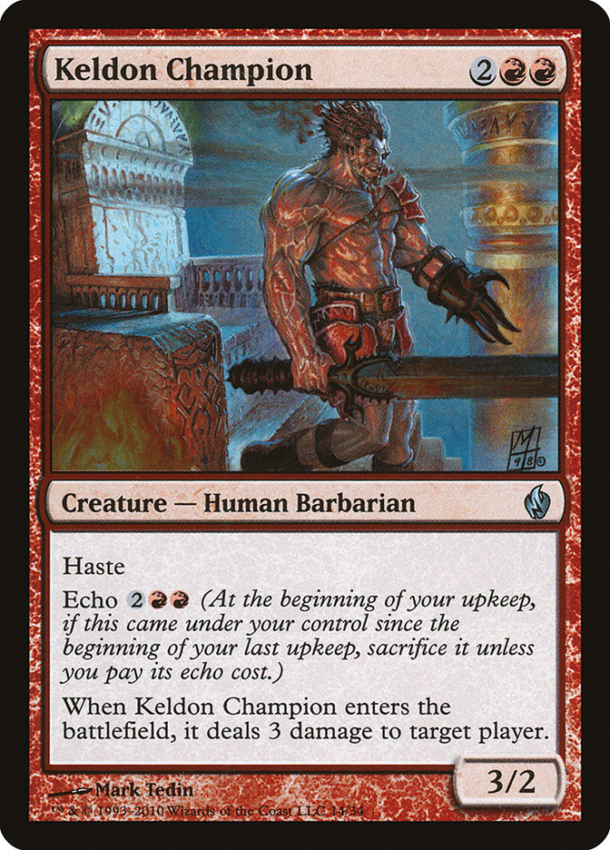 Keldon Champion [Premium Deck Series: Fire and Lightning] Magic: The Gathering