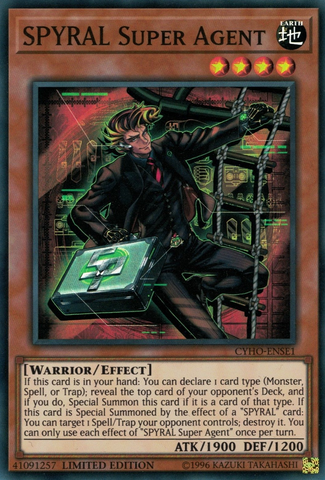 SPYRAL Super Agent [CYHO-ENSE1] Super Rare Yu-Gi-Oh!