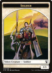 Mask // Soldier Double-Sided Token [Commander 2018 Tokens] Magic: The Gathering