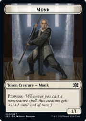 Bear // Monk Double-Sided Token [Double Masters 2022 Tokens] Magic: The Gathering