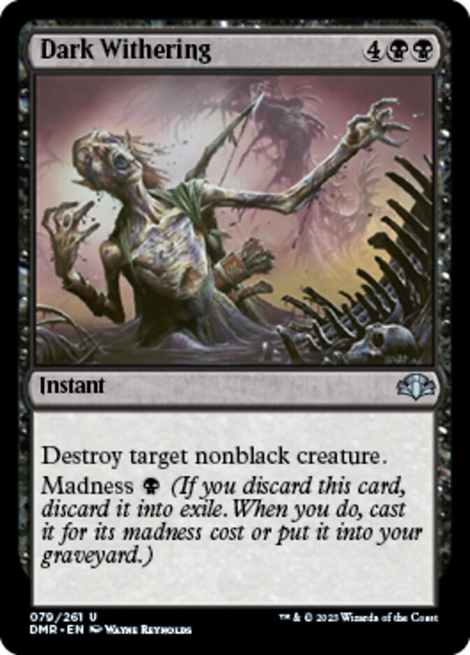 Dark Withering [Dominaria Remastered] Magic: The Gathering