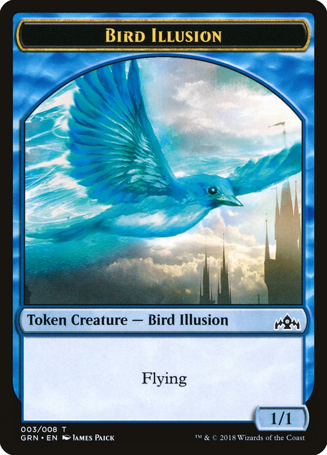 Bird Illusion Token [Guilds of Ravnica Tokens] Magic: The Gathering