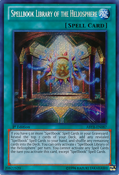 Spellbook Library of the Heliosphere [ABYR-EN087] Secret Rare Yu-Gi-Oh!