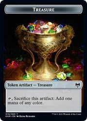 Treasure // Zombie Berserker Double-Sided Token [Kaldheim Tokens] Magic: The Gathering