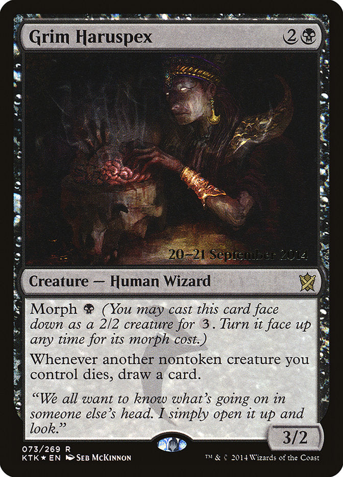Grim Haruspex [Khans of Tarkir Prerelease Promos] Magic: The Gathering