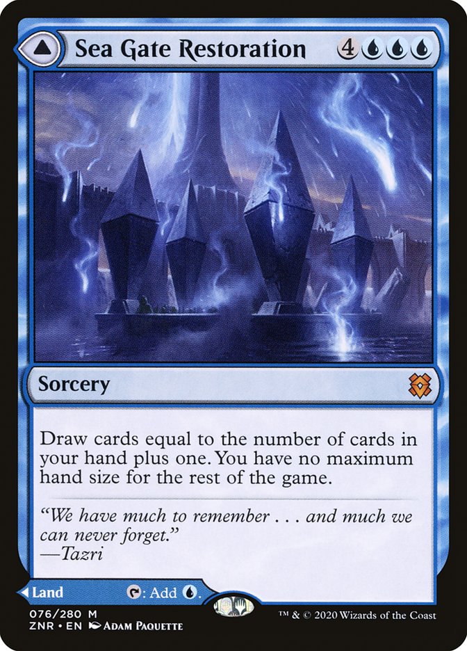 Sea Gate Restoration // Sea Gate, Reborn [Zendikar Rising] Magic: The Gathering