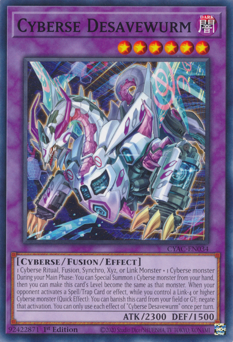 Cyberse Desavewurm [CYAC-EN034] Common Yu-Gi-Oh!