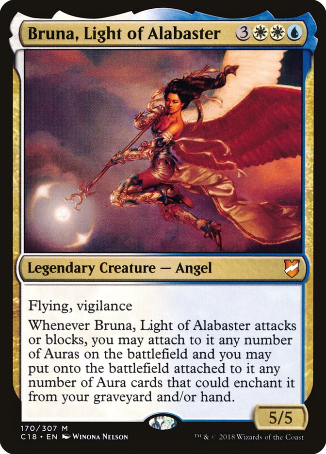 Bruna, Light of Alabaster (Oversized) [Commander 2018 Oversized] Magic: The Gathering