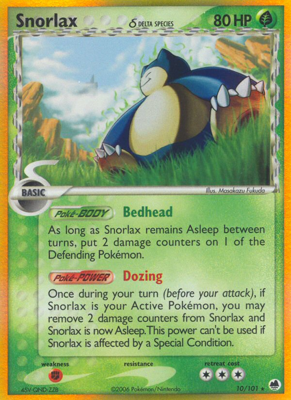 Snorlax (10/101) (Delta Species) [EX: Dragon Frontiers] Pokémon
