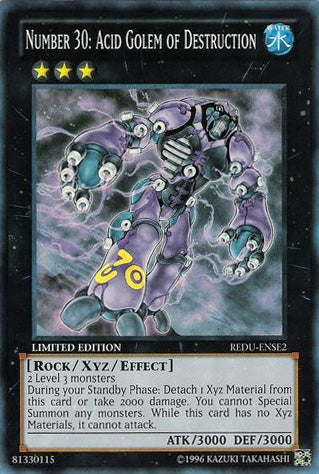 Number 30: Acid Golem of Destruction [REDU-ENSE2] Super Rare Yu-Gi-Oh!