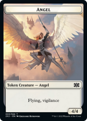 Saproling // Angel Double-Sided Token [Double Masters 2022 Tokens] Magic: The Gathering