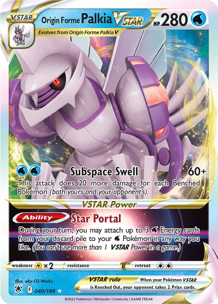 Origin Forme Palkia VSTAR (040/189) [Sword & Shield: Astral Radiance] Pokémon
