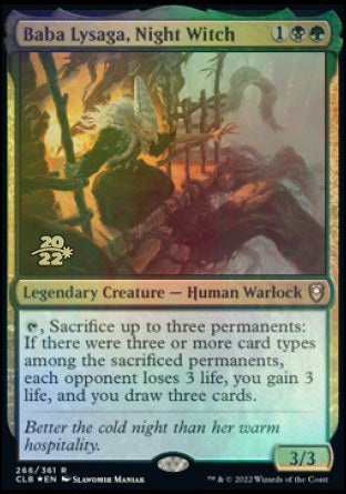 Baba Lysaga, Night Witch [Commander Legends: Battle for Baldur's Gate Prerelease Promos] Magic: The Gathering