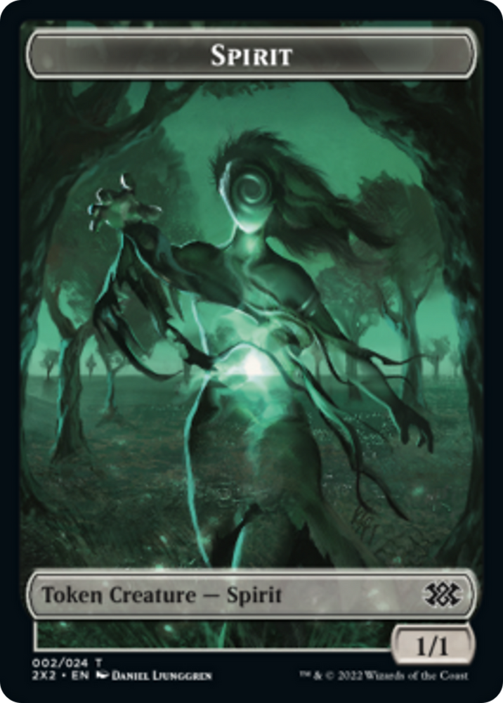 Liliana, the Last Hope Emblem // Spirit (002) Double-Sided Token [Double Masters 2022 Tokens] Magic: The Gathering
